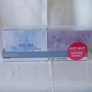 60 Count Thank You Note Cards